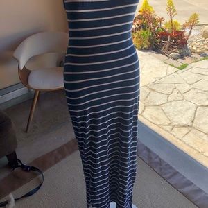 Long summer strip dress